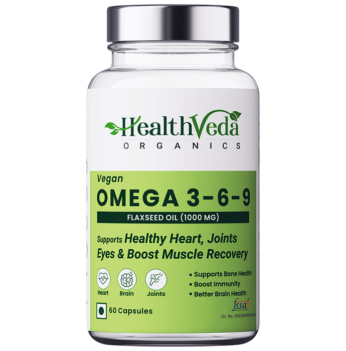 Health Veda Organics Omega 3 6 9 Capsule - Classic Derma