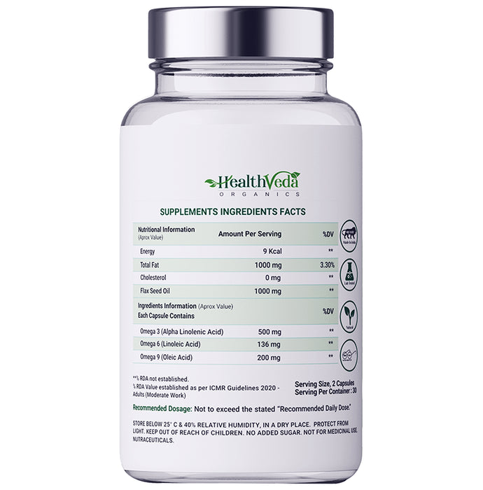 Health Veda Organics Omega 3 6 9 Capsule
