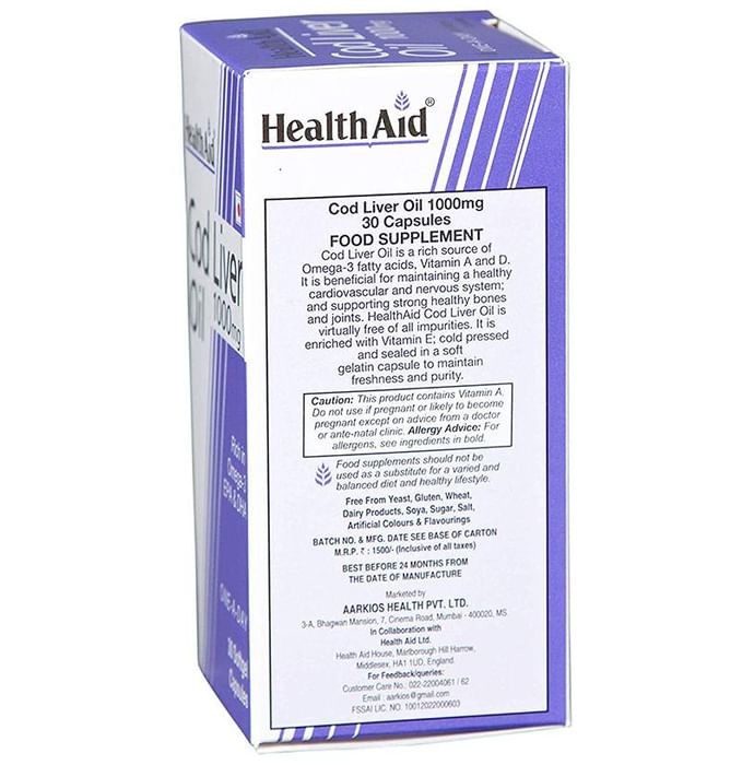 Healthaid Cod Liver Oil 1000mg Capsule