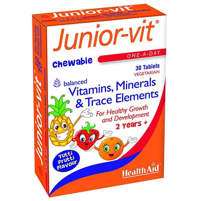 Healthaid Junior-Vit Vitamins, Minerals & Trace Elements Tutti Frutti Tablet - Classic Derma
