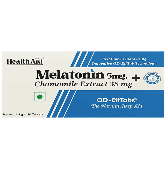 HealthAid Melatonin 5 mg + Chamomile Extract 35 mg Effervescent Tablet (10 Each) - Classic Derma