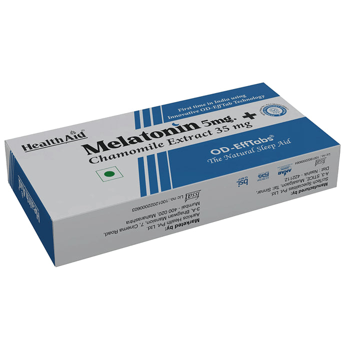 HealthAid Melatonin 5 mg + Chamomile Extract 35 mg Effervescent Tablet (10 Each)