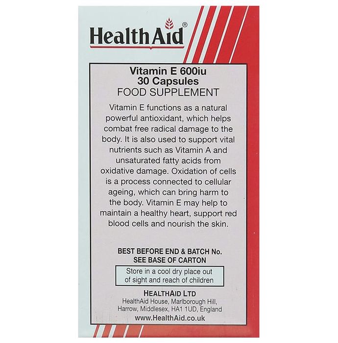 Healthaid Vitamin E 600IU Capsule