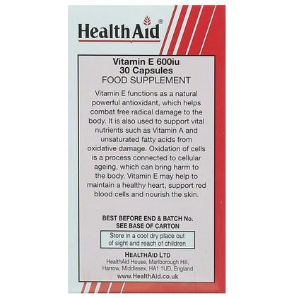 Healthaid Vitamin E 600IU Capsule