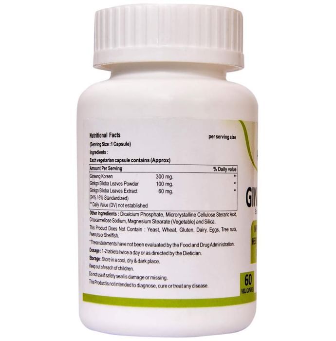 HealthAmour Ginkgo Biloba Veg Capsule