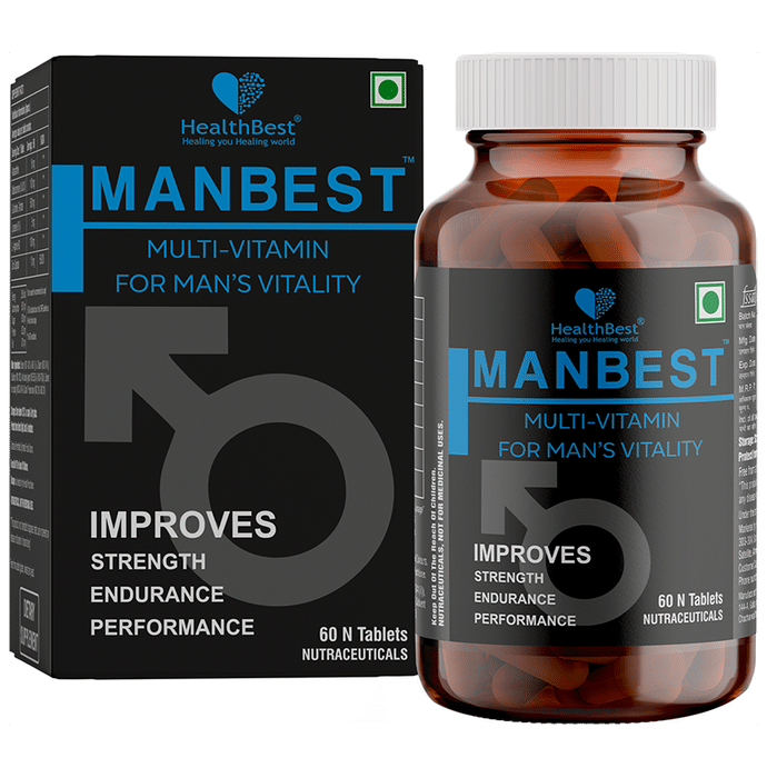 HealthBest Manbest Multi-Vitamin for Man's Vitality Tablet - Classic Derma