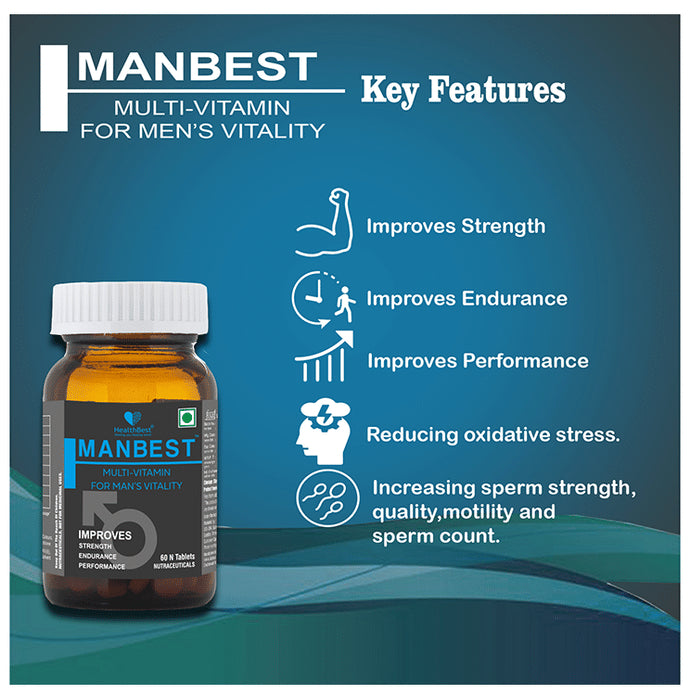 HealthBest Manbest Multi-Vitamin for Man's Vitality Tablet