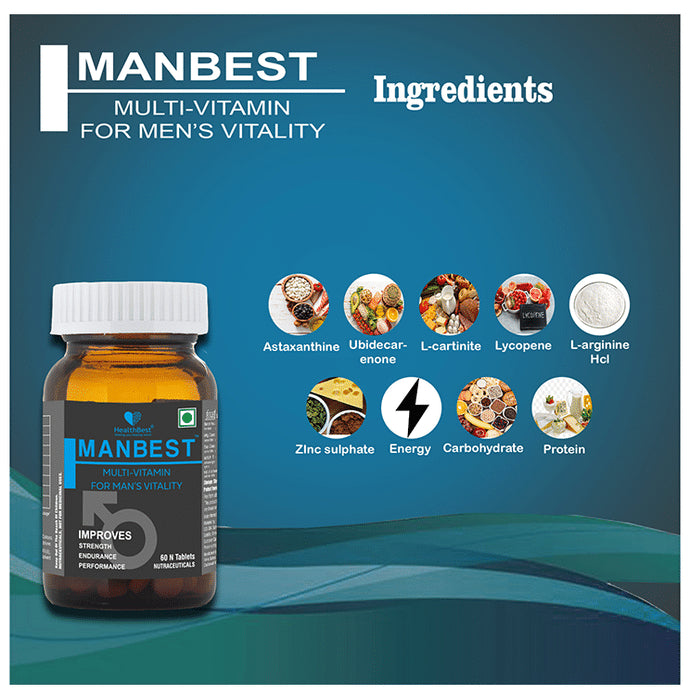 HealthBest Manbest Multi-Vitamin for Man's Vitality Tablet