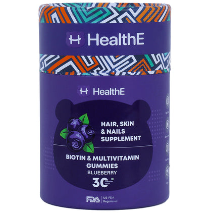 HealthE Biotin & Multivitamin Gummy Blueberry - Classic Derma