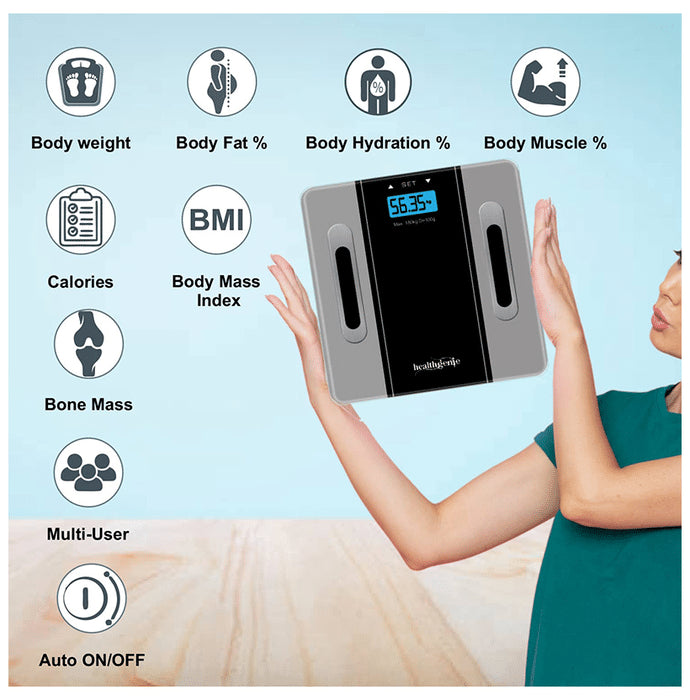 Healthgenie Digital Personal Body Fat Analyzer Grey