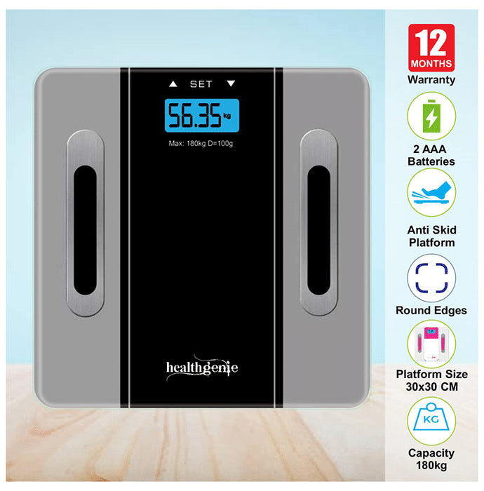 Healthgenie Digital Personal Body Fat Analyzer Grey