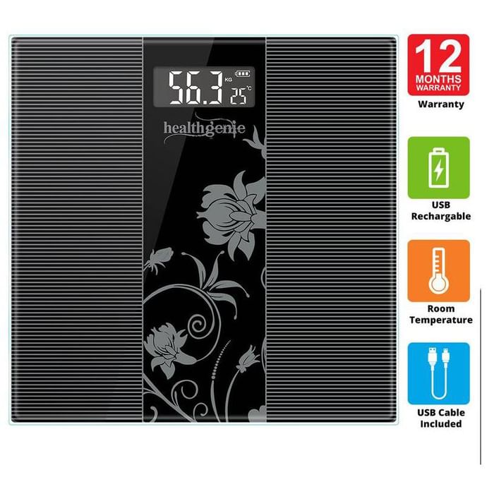 Healthgenie HD 93 Digital Personal Weighing Scale Black