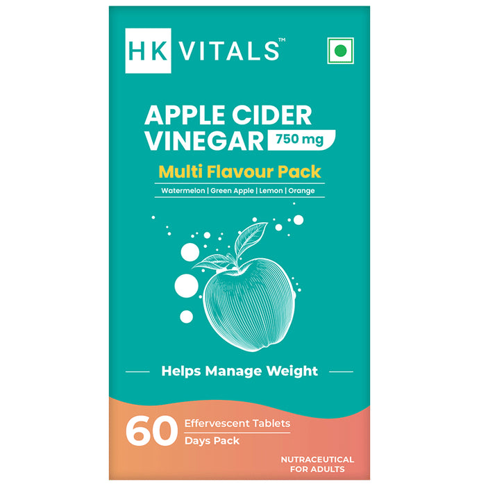 Healthkart Apple Cider Vinegar 750mg Effervescent Tablet (15 Each) Assorted - Classic Derma