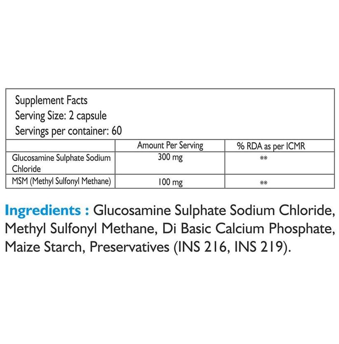 HealthOxide Joint Support Glucosamine+MSM Capsule