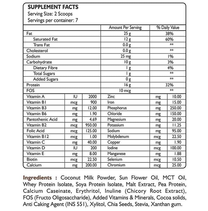 HealthOxide Keto Meal Powder Premium Chocolate