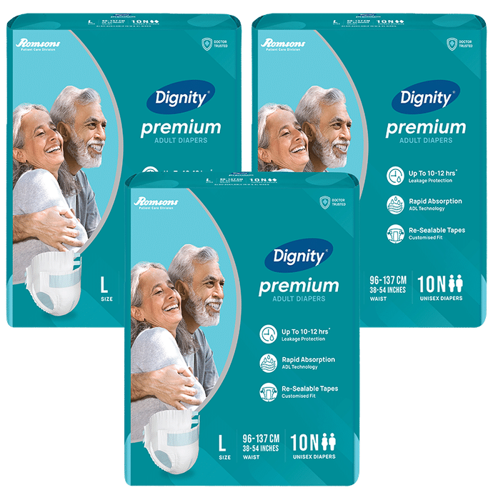 Dignity Premium Adult Diaper (10 Each) Large - Classic Derma