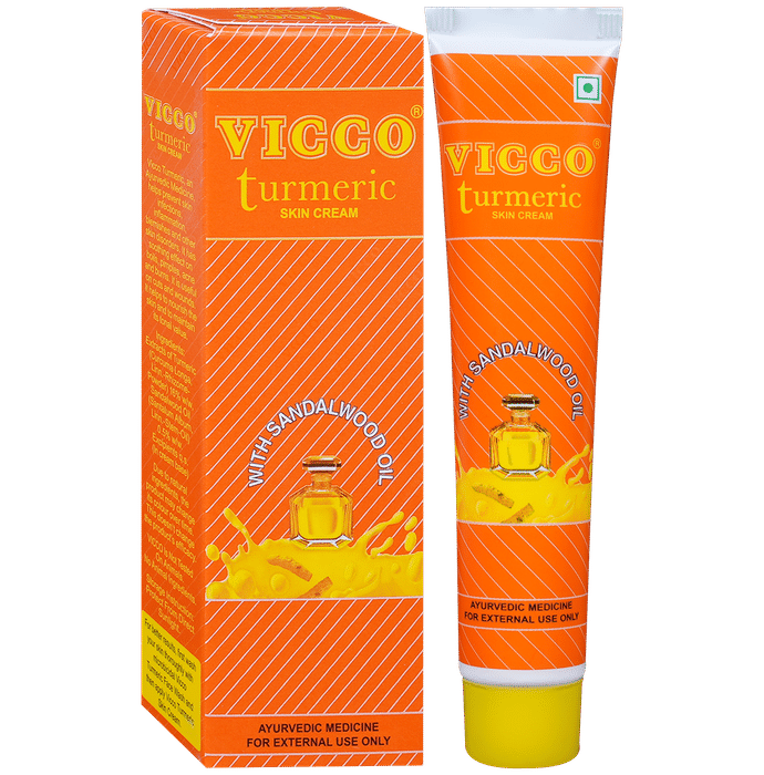 Vicco Turmeric Skin Cream with Sandalwood Oil | Ayurvedic Face Care - Classic Derma