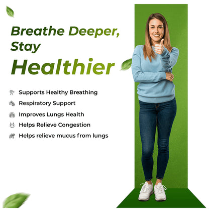HealthVeda Lung Detox with Vitamin C & Grapeseed Extract Capsule
