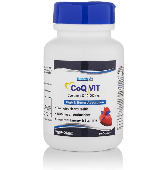 HealthVit Co-Qvit 200mg | For Energy, Stamina, Heart Health & Antioxidant Support | Capsule - Classic Derma
