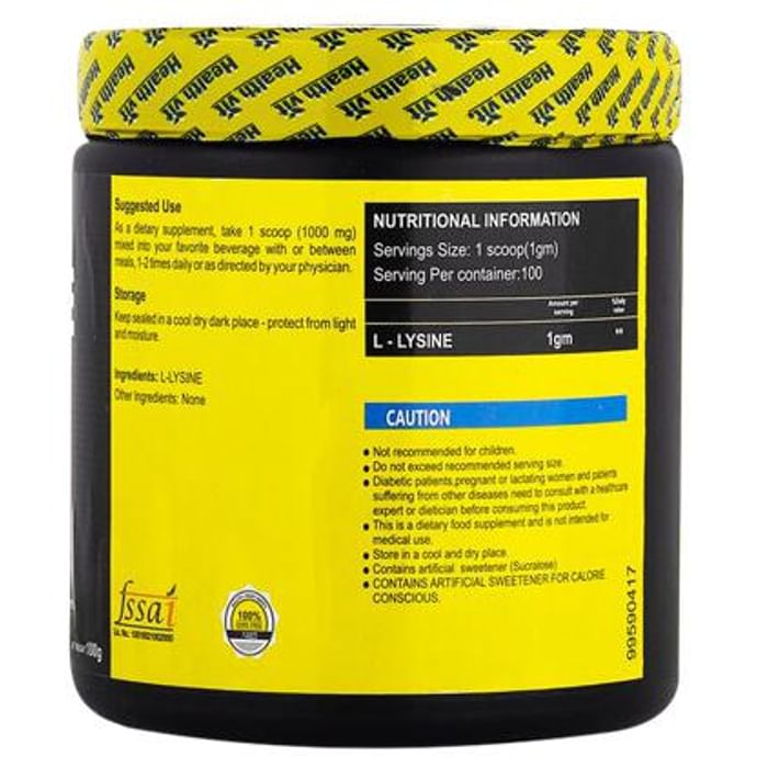 HealthVit Fitness L-Lysine Powder