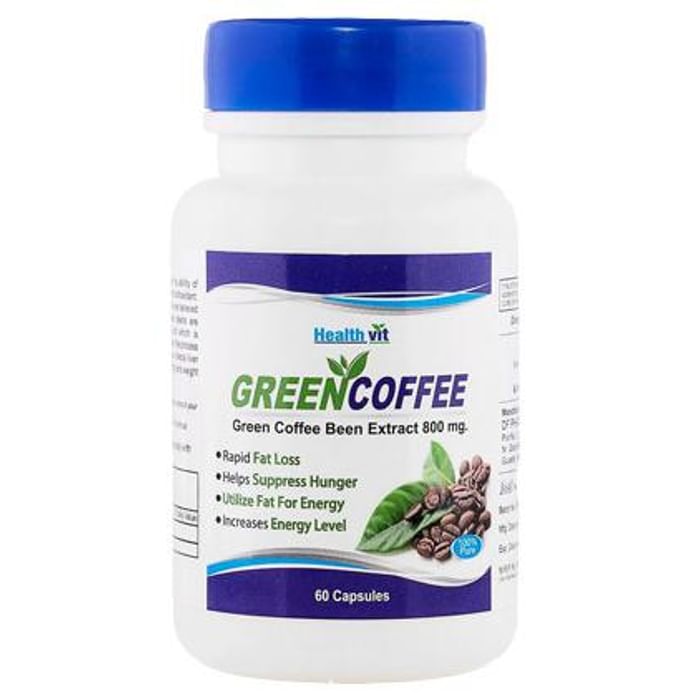 HealthVit Green Coffee 800mg Capsule - Classic Derma