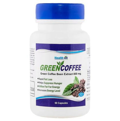 HealthVit Green Coffee 800mg Capsule - Classic Derma