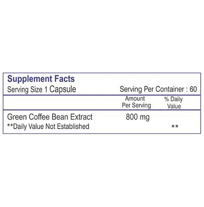 HealthVit Green Coffee 800mg Capsule