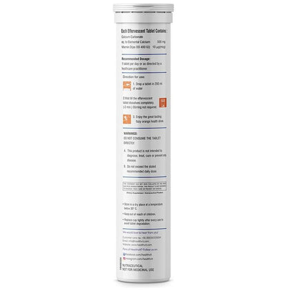 HealthVit Orange Sugar Free Cavitan-D3 Calcium & Vitamin D3 Effervescent Tablet