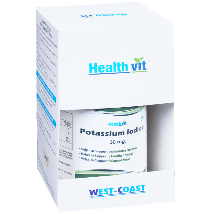 HealthVit Potassium Iodide 30mg | For Immunity, Healthy Thyroid & Balanced Mood | Tablet