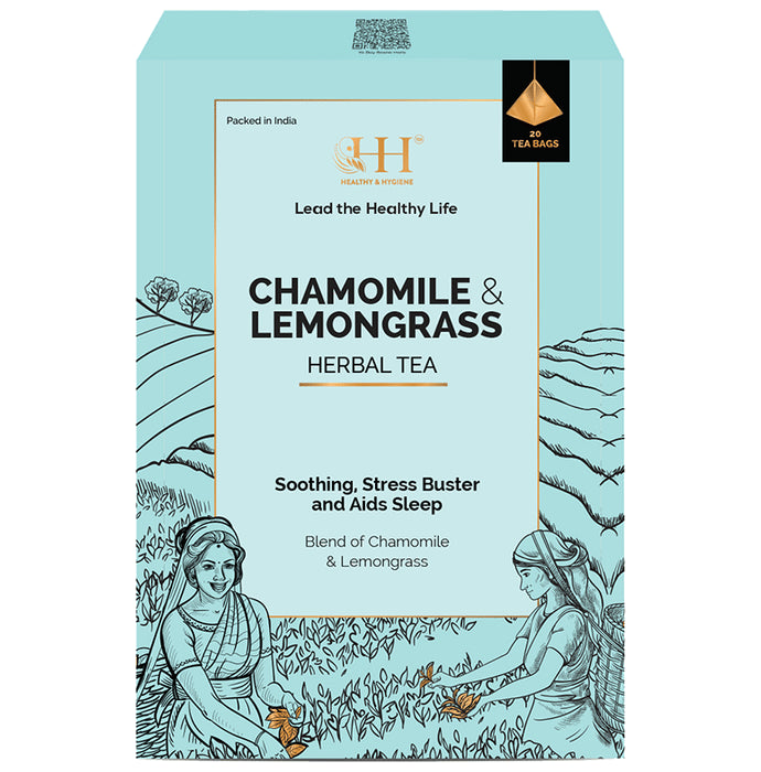 Healthy & Hygiene Chamomile & Lemongrass Herbal Tea Bag (2gm Each) - Classic Derma