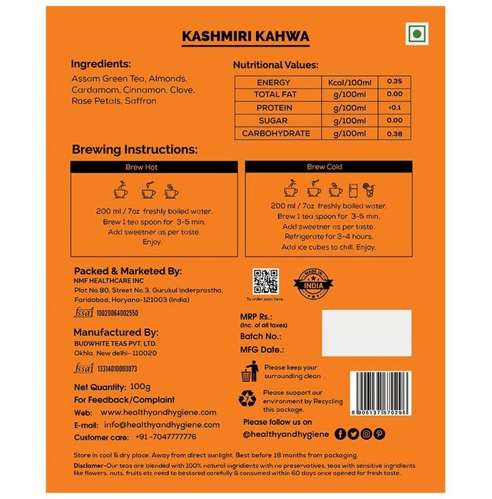 Healthy & Hygiene Kashmiri Kahwa Green Tea