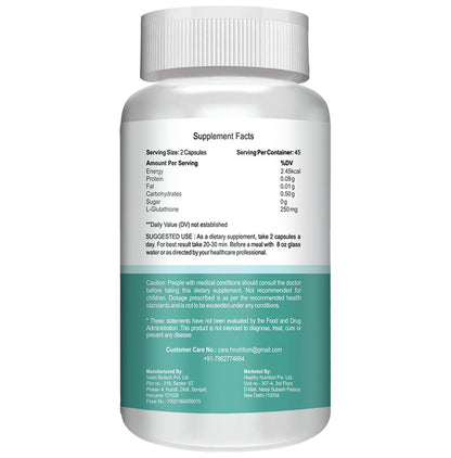 Healthy Nutrition L-Glutathione Capsule (90 Each)