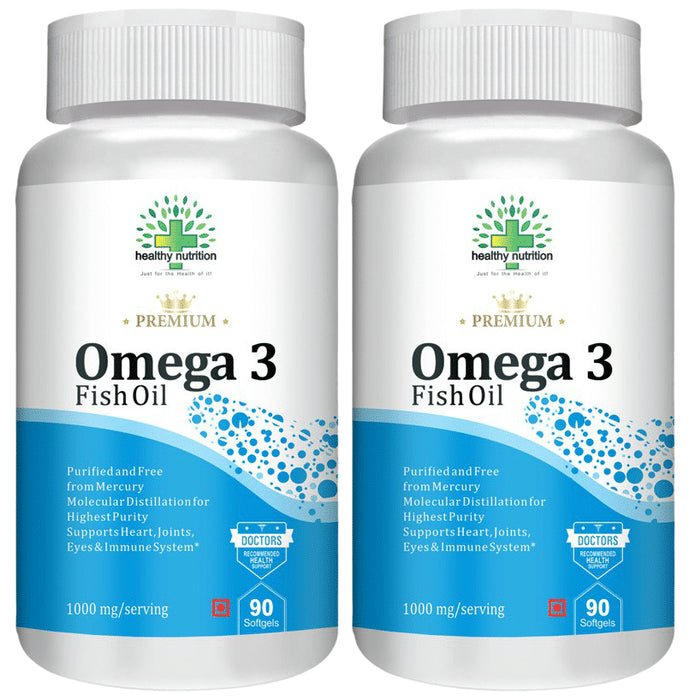 Healthy Nutrition Omega 3 Fish Oil Softgel (90 Each) - Classic Derma