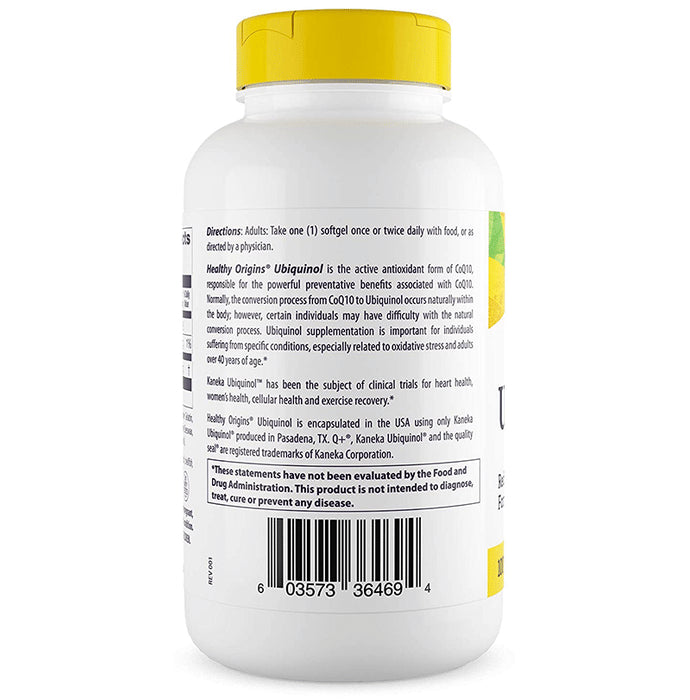 Healthy Origins Natural Ubiqunol 100mg Softgel