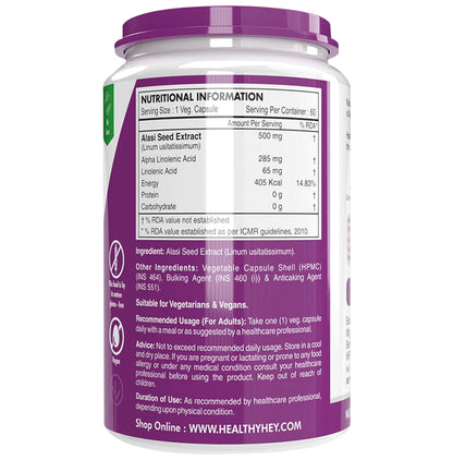 HealthyHey Alasi Seed Extract Vegicap