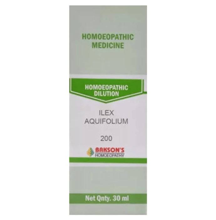 Bakson's Homeopathy Ilex Aquifolium Dilution 200 - Classic Derma