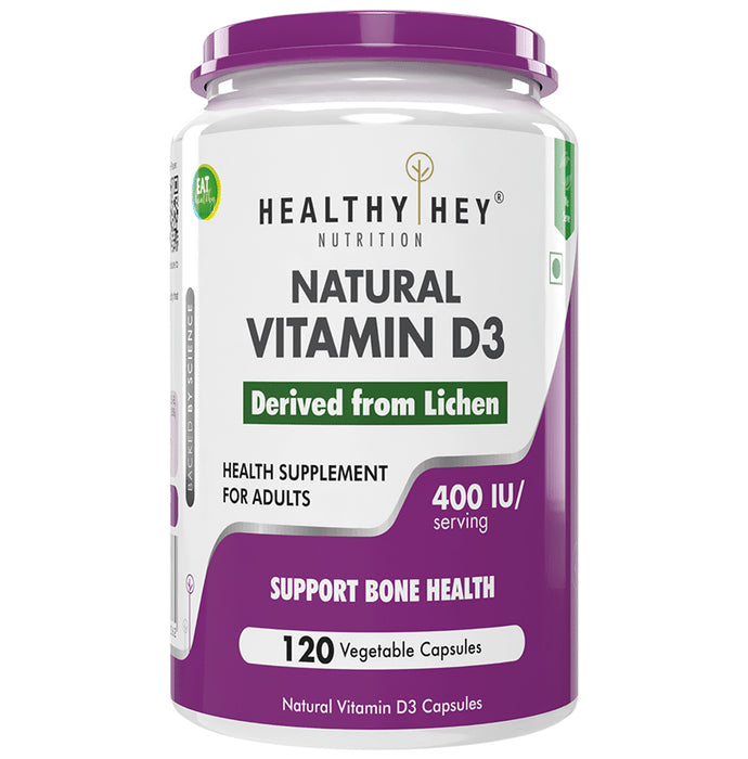HealthyHey Natural Vitamin Vegan D3 400IU Vegetable Capsule - Classic Derma