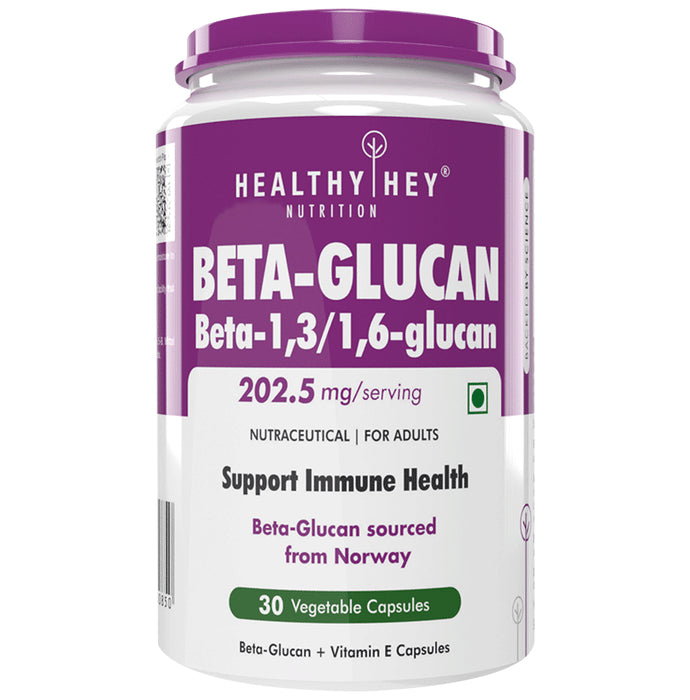 HealthyHey Nutrition Beta-Glucan Beta 1,3/1,6 Glucan Vegetable Capsule - Classic Derma