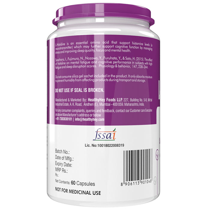 HealthyHey Nutrition L-Histidine Vegetable Capsule