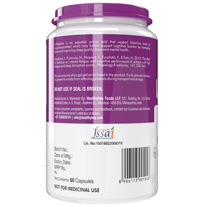 HealthyHey Nutrition L-Histidine Vegetable Capsule