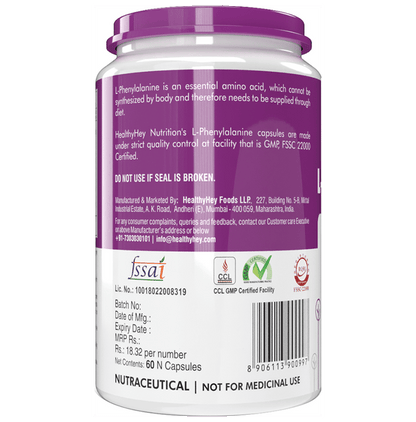 HealthyHey Nutrition L-Phenylalanine Vegetable Capsule