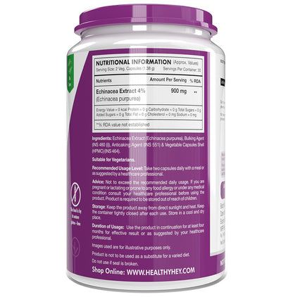 HealthyHey Nutrition Natural Echinacea Extract Vegetable Capsule