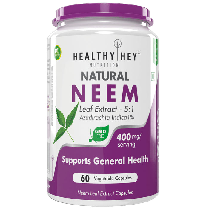 HealthyHey Nutrition Natural Neem Leaf Extract Vegetable Capsule - Classic Derma