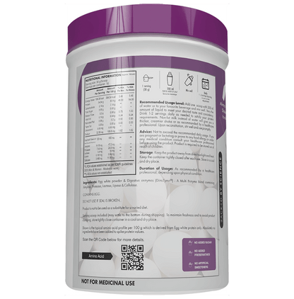 HealthyHey Nutrition Pasteurized Egg White Protein Powder Unflavoured
