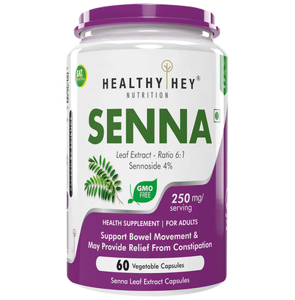HealthyHey Senna Leaf Extract Ratio 6:1 250mg Vegetable Capsule - Classic Derma
