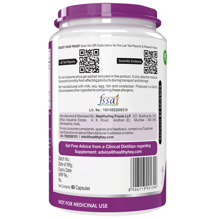 HealthyHey Senna Leaf Extract Ratio 6:1 250mg Vegetable Capsule