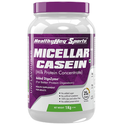 HealthyHey Sports Micellar Casein Unflavoured - Classic Derma