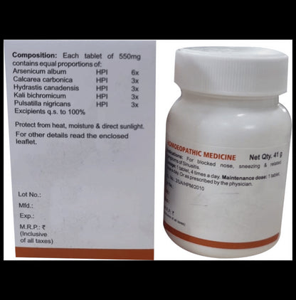 Bakson's Homeopathy Sinus Aid Tablet