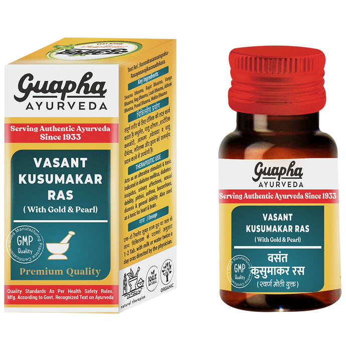 Guapha Ayurveda Vasant Kusumakar Ras (with Gold) - Classic Derma