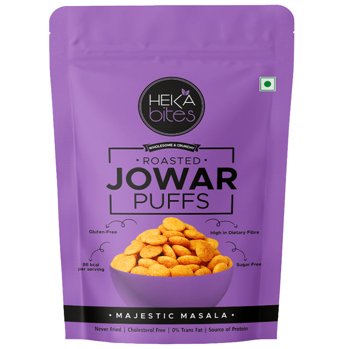 Heka Bites Roasted Jowar Puffs (40gm Each) Majestic Masala - Classic Derma